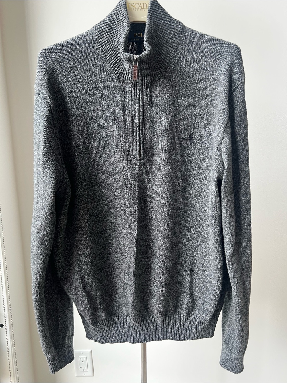 Polo by Ralph Lauren Men's Charcoal Half-Zip Sweater